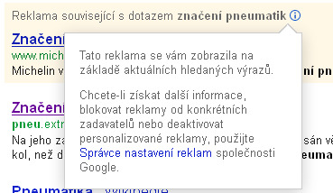 Správce nastavení reklam Google