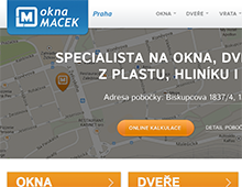 Miniweby poboček Okna Macek